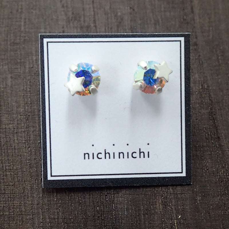 nichinichi/一粒スターピアス/マットシルバー | cattic