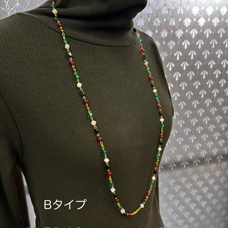 【パレスチナ支援】寄付付き  ビーズネックレス（2種）