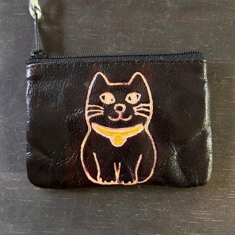 【インド製】くろねこのコインケース
