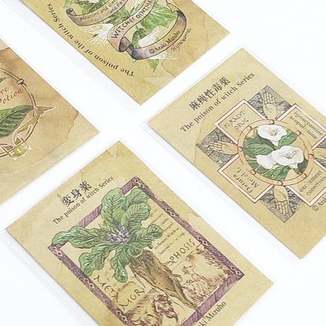 【医療系雑貨生みたて卵屋】魔女の毒薬ラベル(5種)