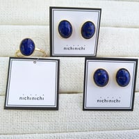 nichinichi/ラピスラズリ風ガラスのアクセサリー