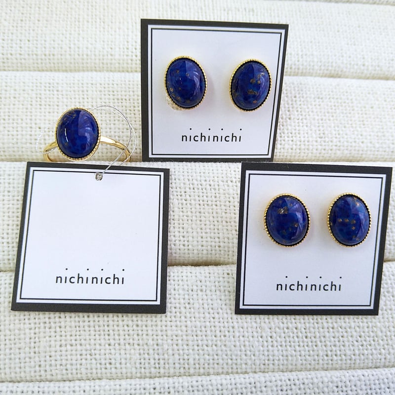 nichinichi/ラピスラズリ風ガラスのアクセサリー | cattic