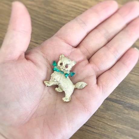 ヴィンテージ ブローチ（kitty）