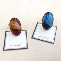 nichinichi/ヴィンテージオーバルガラスのリング