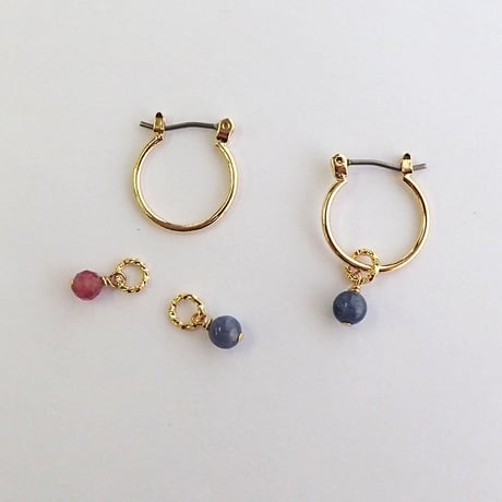 チタンポストのフープピアス（片耳）