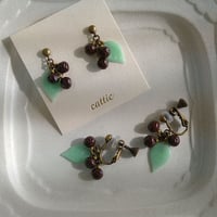 チョコミントのイヤリング/ピアス（金古美）