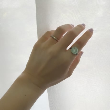 cattic/mint sky ring (glow in the dark)