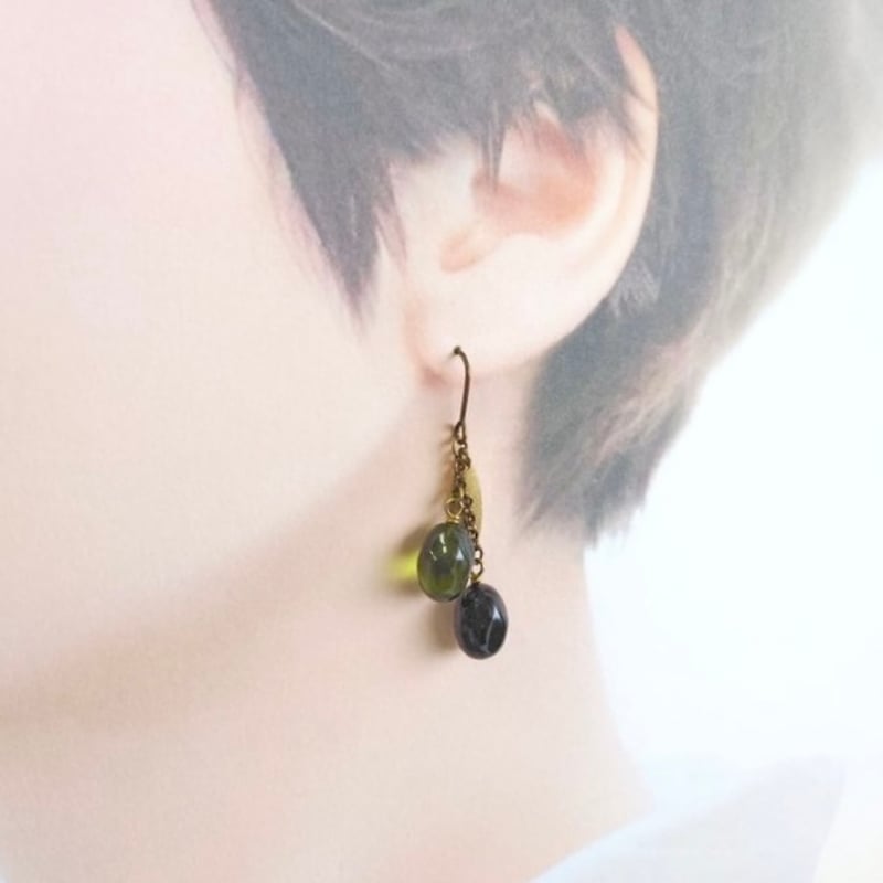 パレスチナ支援】寄付付き オリーブドロップ ピアス／イヤリング | cattic