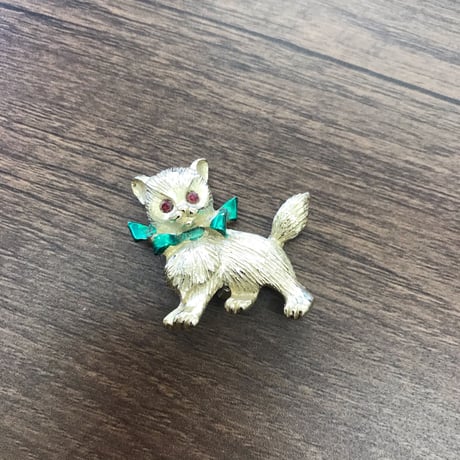 ヴィンテージ ブローチ（kitty）