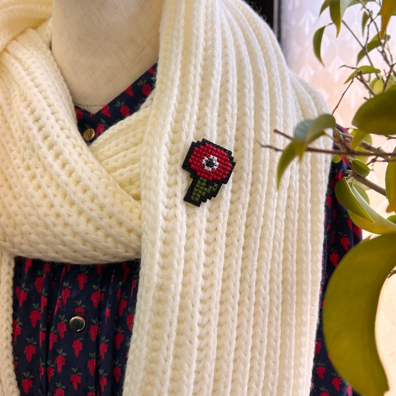 パレスチナ支援】寄付付き クロスステッチピンブローチ | cattic