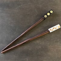 【インドネシア製】シェル×ウッドの一本かんざし