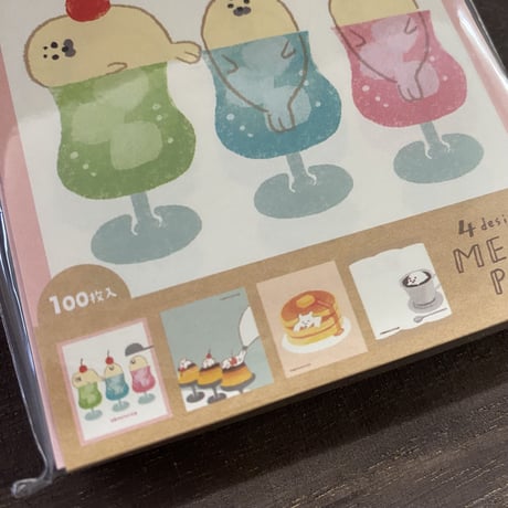 【お菓子などうぶつ工房】メモパッド