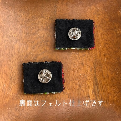 【パレスチナ支援】寄付付き ビーズ刺繍ブローチ