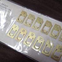 BRASS PRODUCTS】 真鍮無垢 ナンバークリップ