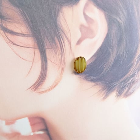 nichinichi/ヴィンテージフラットガラスのアクセサリー/D