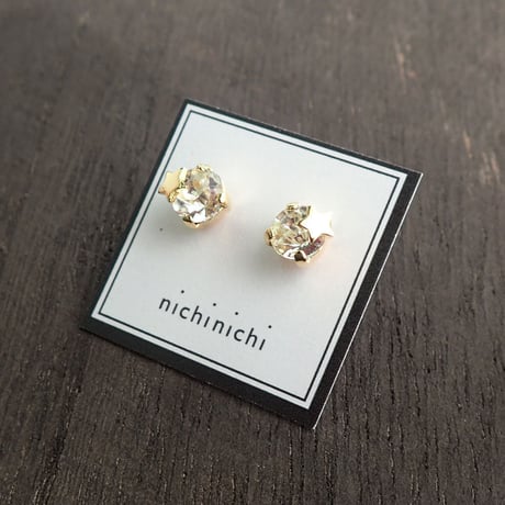 nichinichi/一粒スターピアス/ゴールド