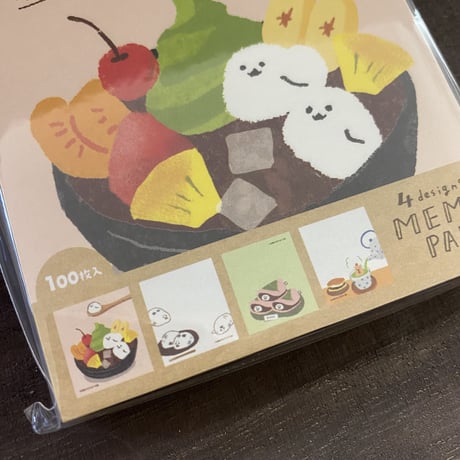 【お菓子などうぶつ工房】メモパッド