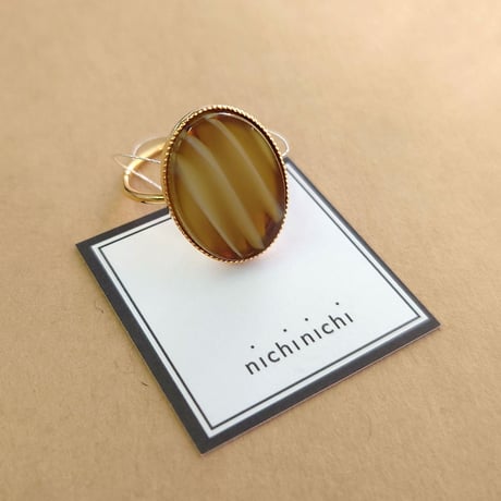 nichinichi/ヴィンテージフラットガラスのアクセサリー/B