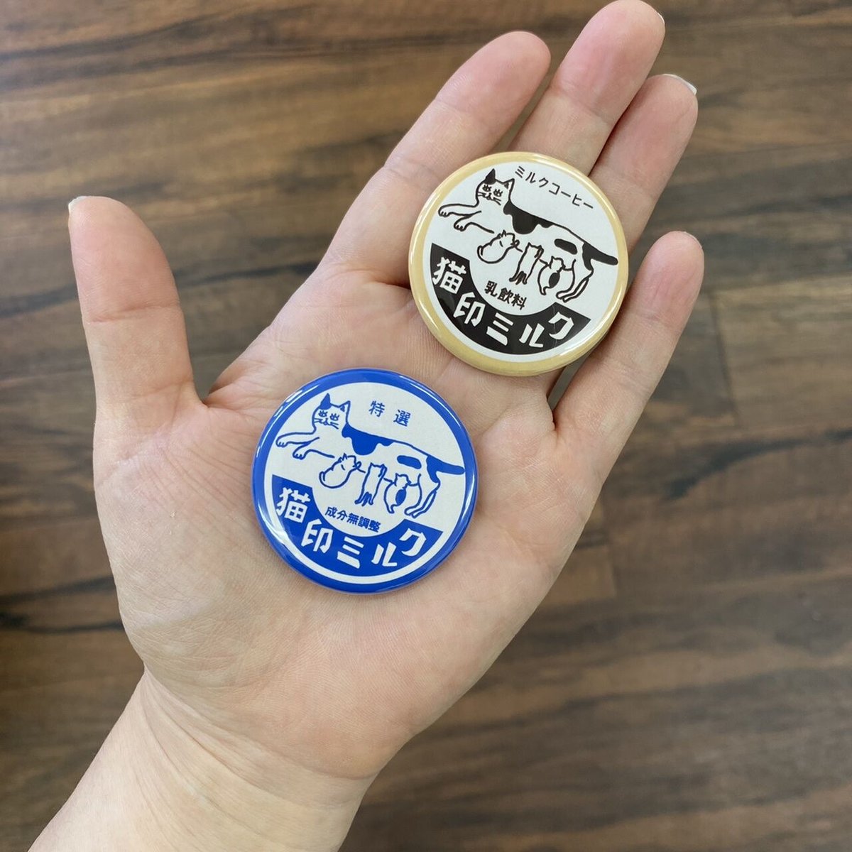 星羊社 》猫印ミルク缶バッジ | cattic