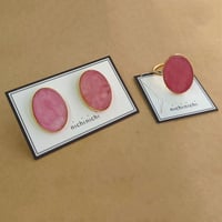 nichinichi/ヴィンテージフラットガラスのアクセサリー/E
