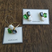 nichinichi/ヴィンテージオクタゴンガラスのアクセサリー/C