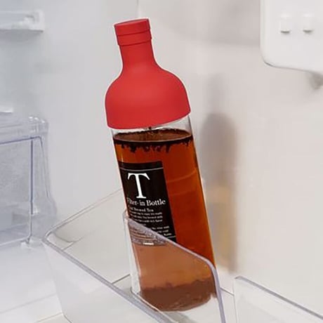 【水出し茶ボトル】HARIOフィルターインボトル（750ml・レッド）