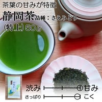 【2026年新茶】【茶葉の甘みが特徴】静岡茶　品種：さえみどり（特上）50ｇ