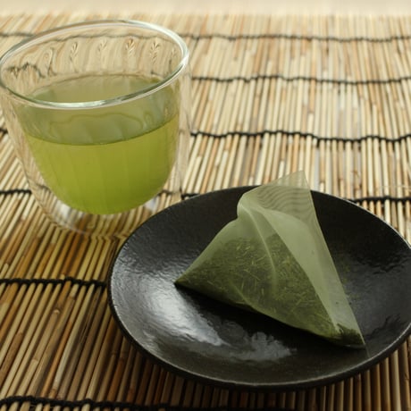 【急須・冷水ポット用】抹茶入り静岡茶ティーバッグ　（紐なしティーバッグ8ｇ×10個）
