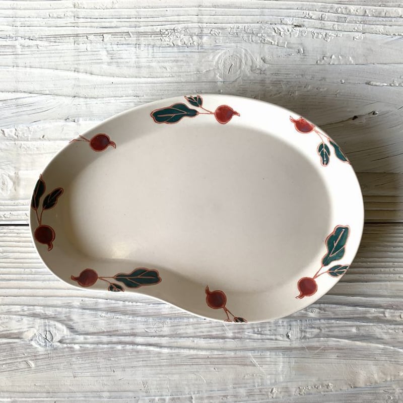 皿 フレッシュアート ビーンプレートL 毎日の食卓にフィットするモダン