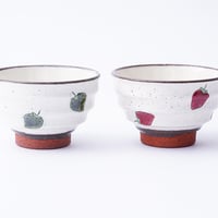 【アウトレット】いちご 茶碗 瑞幸窯 ハンドメイド 波佐見焼 陶器 おしゃれ  レンジ対応 食洗機対応 茶碗 食器 ブランド