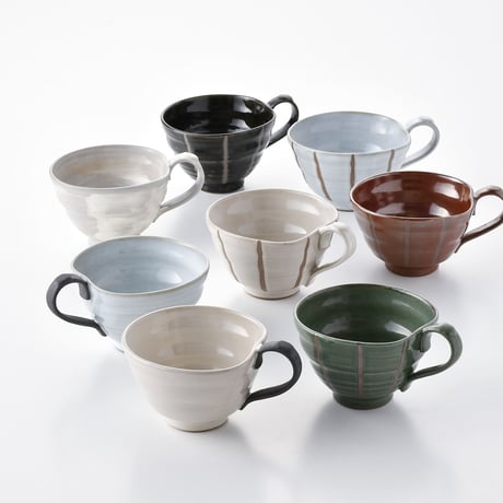 ハッピーカップ ココア 全50色 陶器 波佐見焼 スープマグ サラダ カフェオレ 小鉢 取鉢