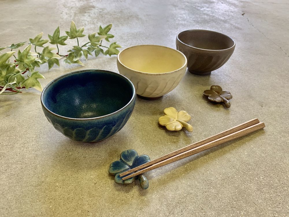 アウトレット】ねじり鎬茶碗 瑞幸窯 ハンドメイド 波佐見焼 陶器
