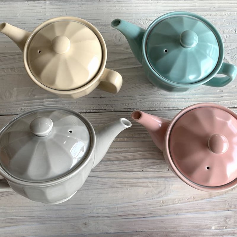 榕原（がじゅばる）陶房 仲村実 深皿 ポット 茶碗 フリーカップ 4点セット 面取りポット ライトカラーズ 波佐見焼 重山陶器 お家カフェ おしゃれ