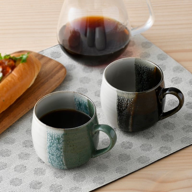 アウトレット】ROXY ココア 掛け分けマグカップ 和モダンでかわいい