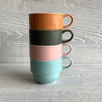 スタッキングミニマグカップ  ライトカラーズ 波佐見焼 重山陶器 お家カフェ おしゃれです！