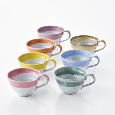 ハッピーカップ ココア 全50色 陶器 波佐見焼 スープマグ サラダ カフェオレ 小鉢 取鉢