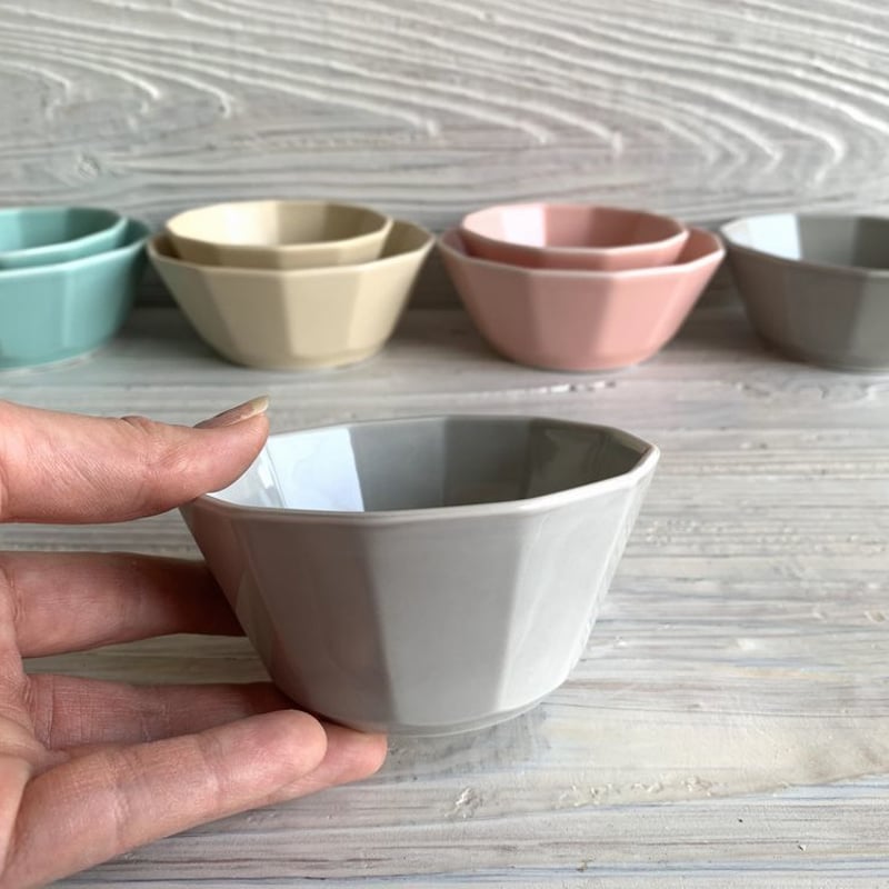 面取りボール S ライトカラーズ 波佐見焼 重山陶器 お家カフェ