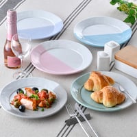 【アウトレット】ROXY ココア 21cmプレート ココアハーフ 陶器 全5色 波佐見焼 佐見焼 おしゃれ  レンジ対応 食洗機対応  食器