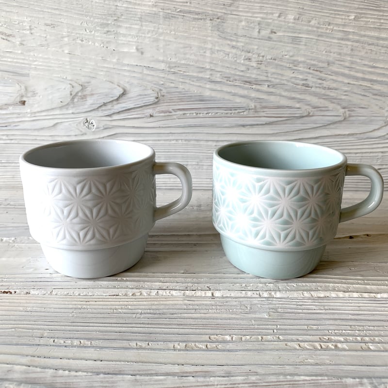 麻の葉スタッキングマグカップ おしゃれ レンジ対応 食洗機対応