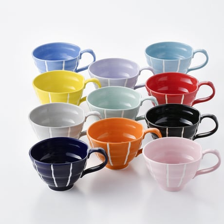 ハッピーカップ ココア 全50色 陶器 波佐見焼 スープマグ サラダ カフェオレ 小鉢 取鉢
