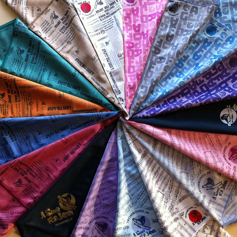 A SONG FOR JAPAN オリジナル クロス（ミクロディア Lサイズ = 40cm x