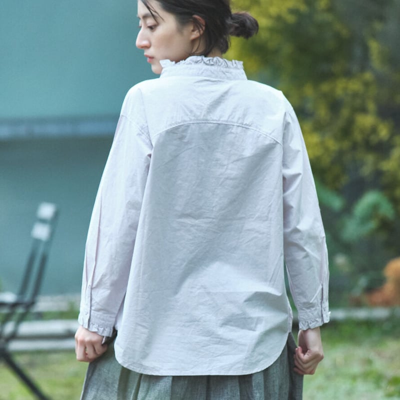 2017SS フリルパイピングブラウス cammie ブラウス シャツ フロントフリルパイピングブラウス レディース