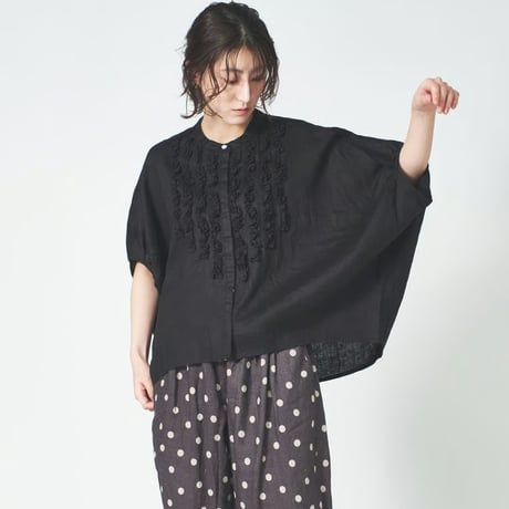 エンフォルド 美品 コットン SCOTチェック ベルテッドフリルブラウス トップス レディース イエロー×ブラック 38 300FS130-2390 38 240802-01122_e869cc04-60b6-