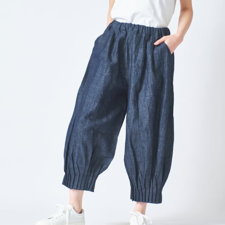 Zaku.Block ペインティング リネンズボン Zaku.Block ペインティング リネンズボン