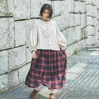 ウールギャザースカート ランダムギャザースカート