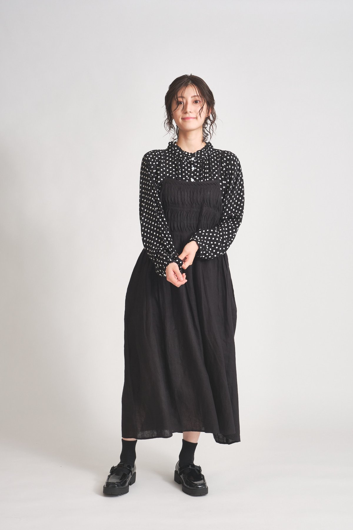 未使用級ꕥヌキテパ 2025 完売品 別注 ブラックポプリン オーガンザキャミ ne Quittez pas 2025Spiring Summer Collection | Pasand by ne