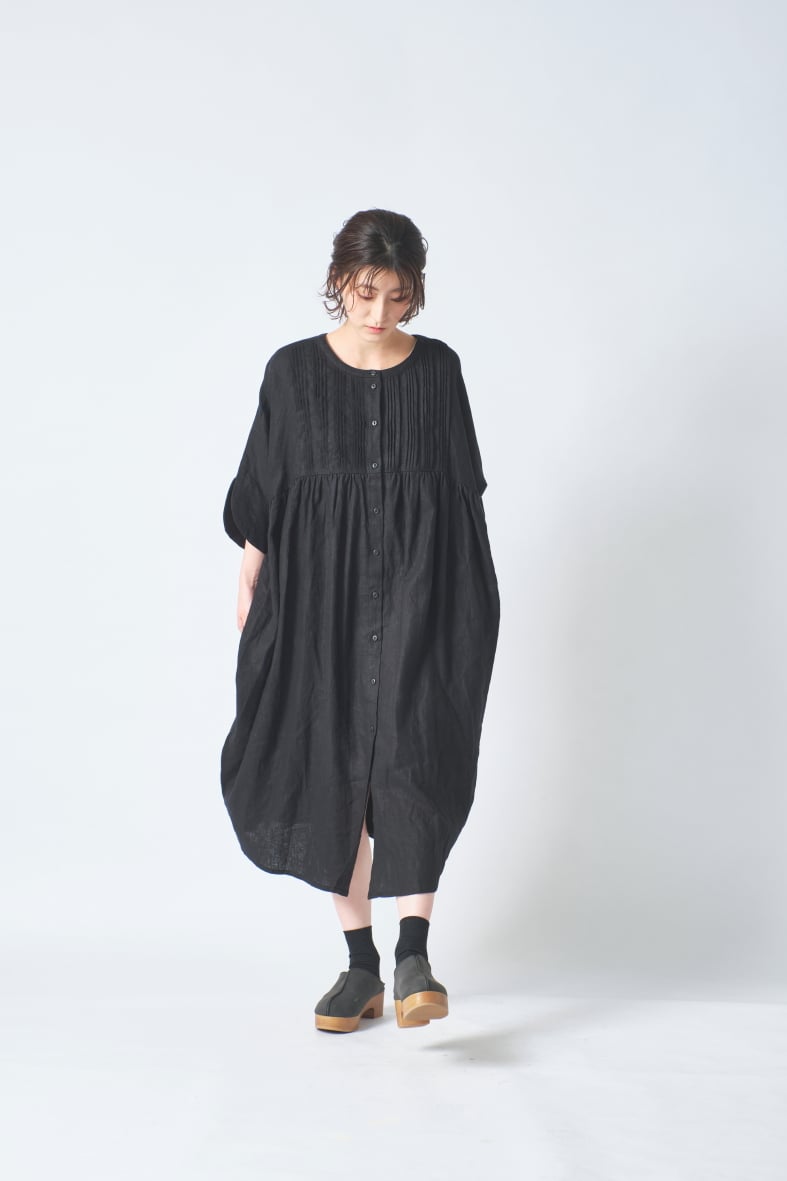 大島紬コクーン　ゆったりワンピース&お散歩バッグ コクーンワンピース 春秋 長袖ワンピース50代 バイカラー