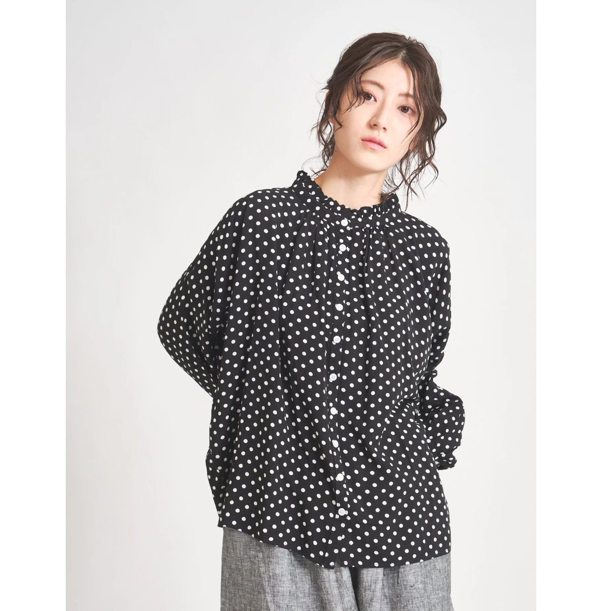 Rouje DOT DALIDA ドットブラウス POLKA DOTT BLOUSE / ドットブラウス / LENO | ファッション通販