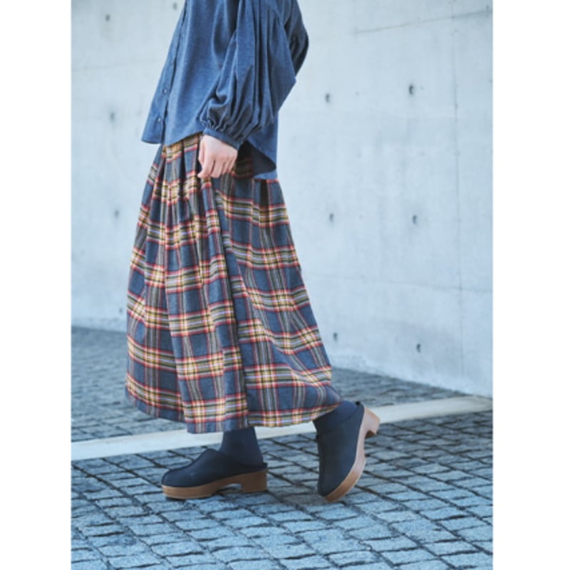 チェック起毛 裏地付きキュロットパンツ ub26-0731 | ubasoku