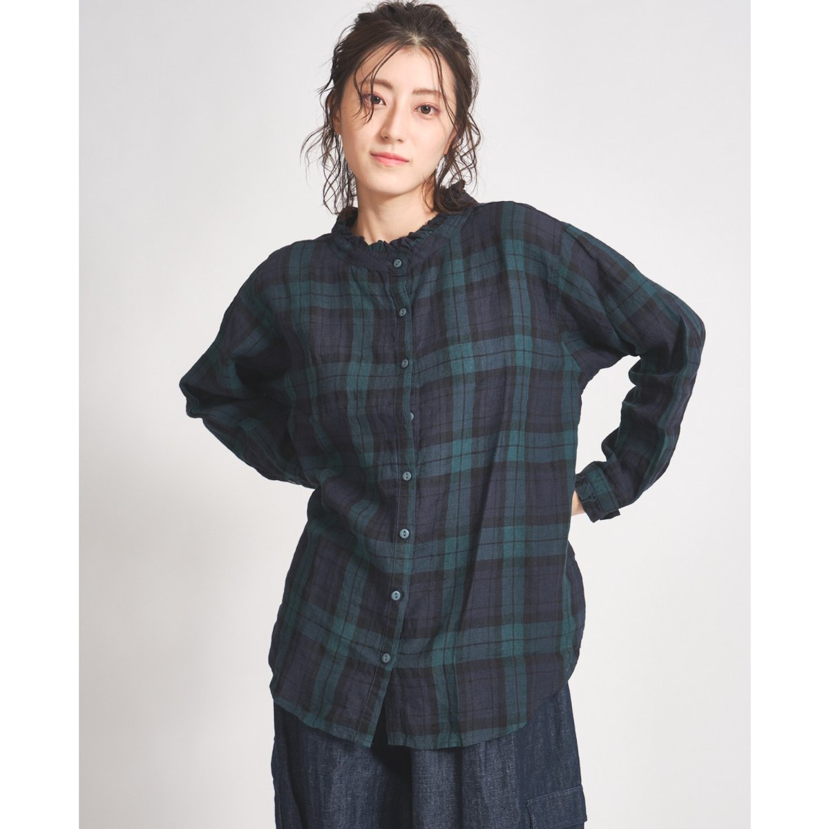 ひとみさま専用2017SS Plageダスティリネン袖フリルブラウス☆未使 plage ダスティリネン 袖フリルブラウス 【公式通販】